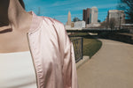 Pink Silky Bomber Jacket