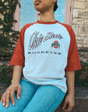 Vintage Ohio State Quarter-Sleeve T-Shirt (M)